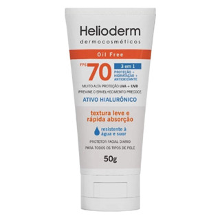 Protetor Facial Helioderm FPS70 Sem Cor 50g em Oferta na Shopee