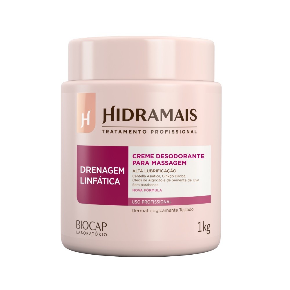 Creme Para Massagem Drenagem Linfática 1KG Hidramais