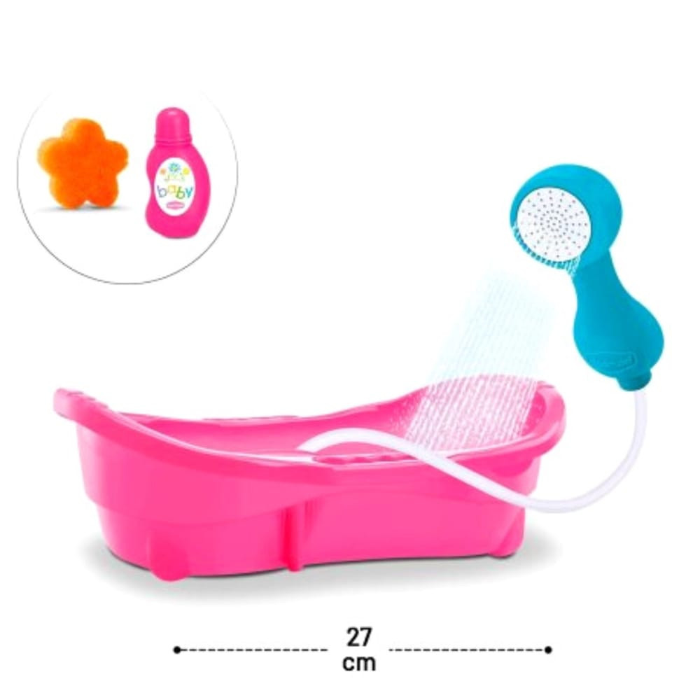 Banheira Para Boneca Com Chuveiro Sai Agua de Verdade novo