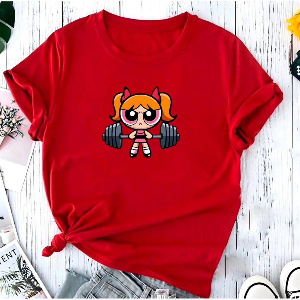Blusa T-shirt Linda Camiseta Feminina Florzinha Menina Super Poderosa Academia Gym Camisa