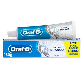 Creme Dental Oral-B Extra Branco Cool Mint 180g Leve Mais Por Menos em Oferta na Shopee