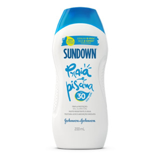 Protetor Solar Sundown Praia e Piscina FPS 30 Loção 200ml em Oferta na Shopee