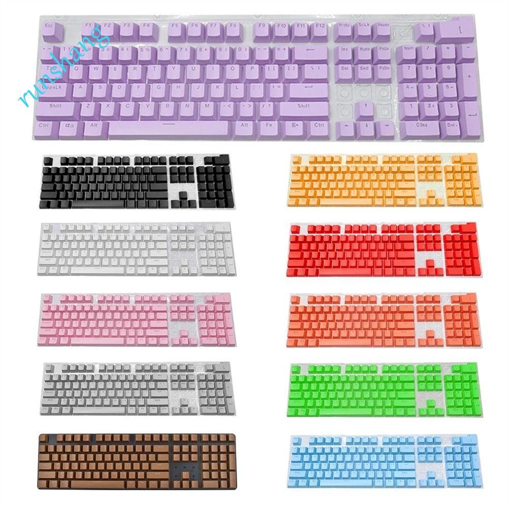 RUNSHANG Teclado Keycap Transparente 104Pcs Mecânico Injeção OEM 104/108 980k Teclas Em Branco