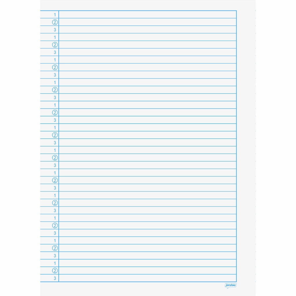 Caderno Brochura Bem Bom Verde Capa Dura 80 Folhas Jandainha com Pauta 1,2,3 · foto 2