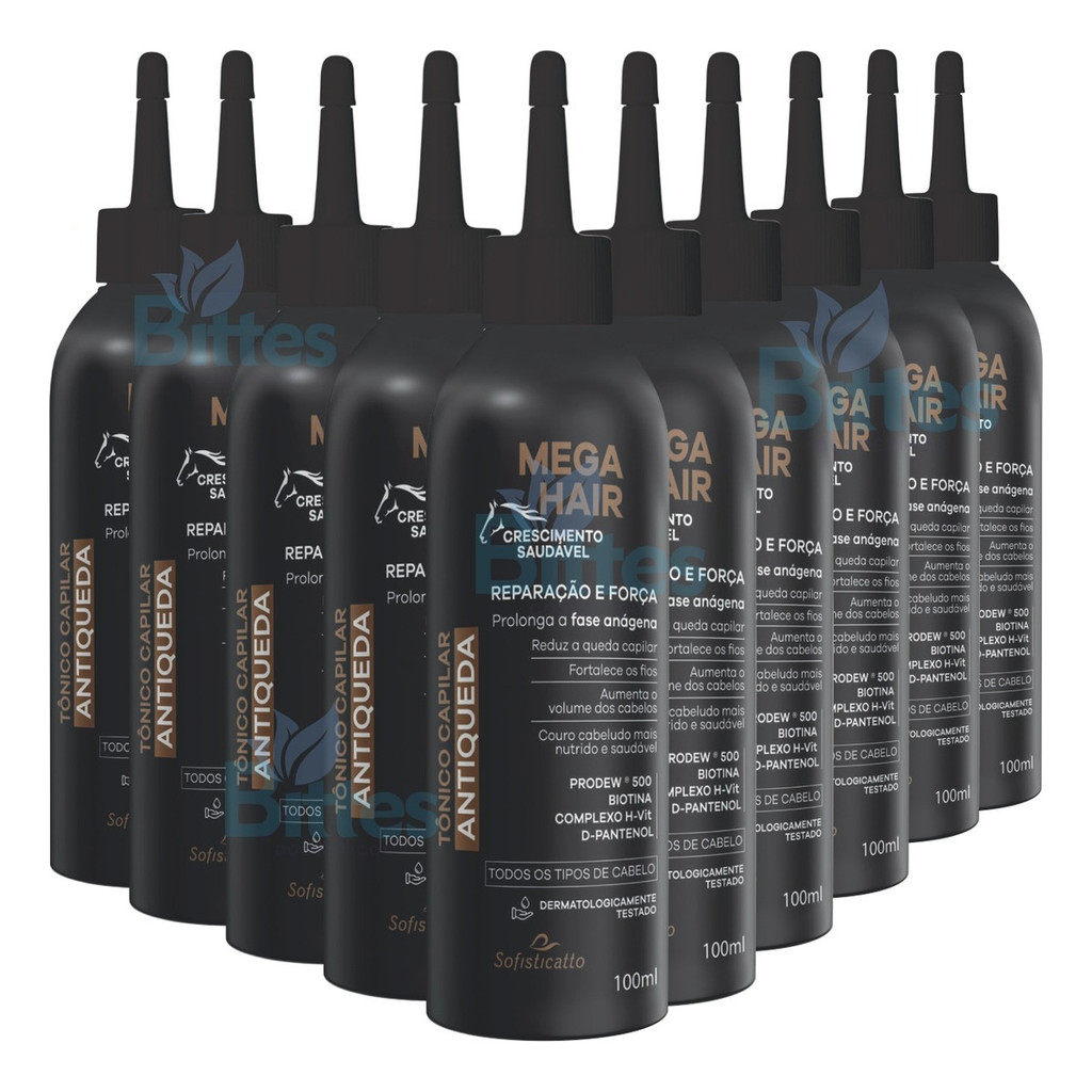 10 Tônico Capilar Mega Hair Sofisticatto Cosméticos Atacado