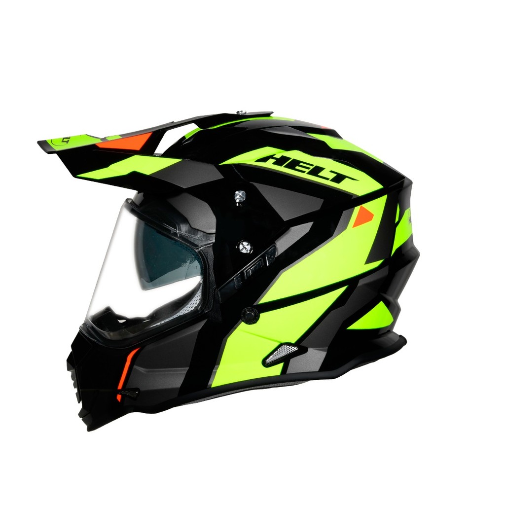 Capacete Helt Cross Vision Dusty Tam 60 C/ Viseira Solar