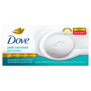 Sabonete em Barra Dove Pele Sensível com 6 Unidades de 90g cada em Oferta na Shopee