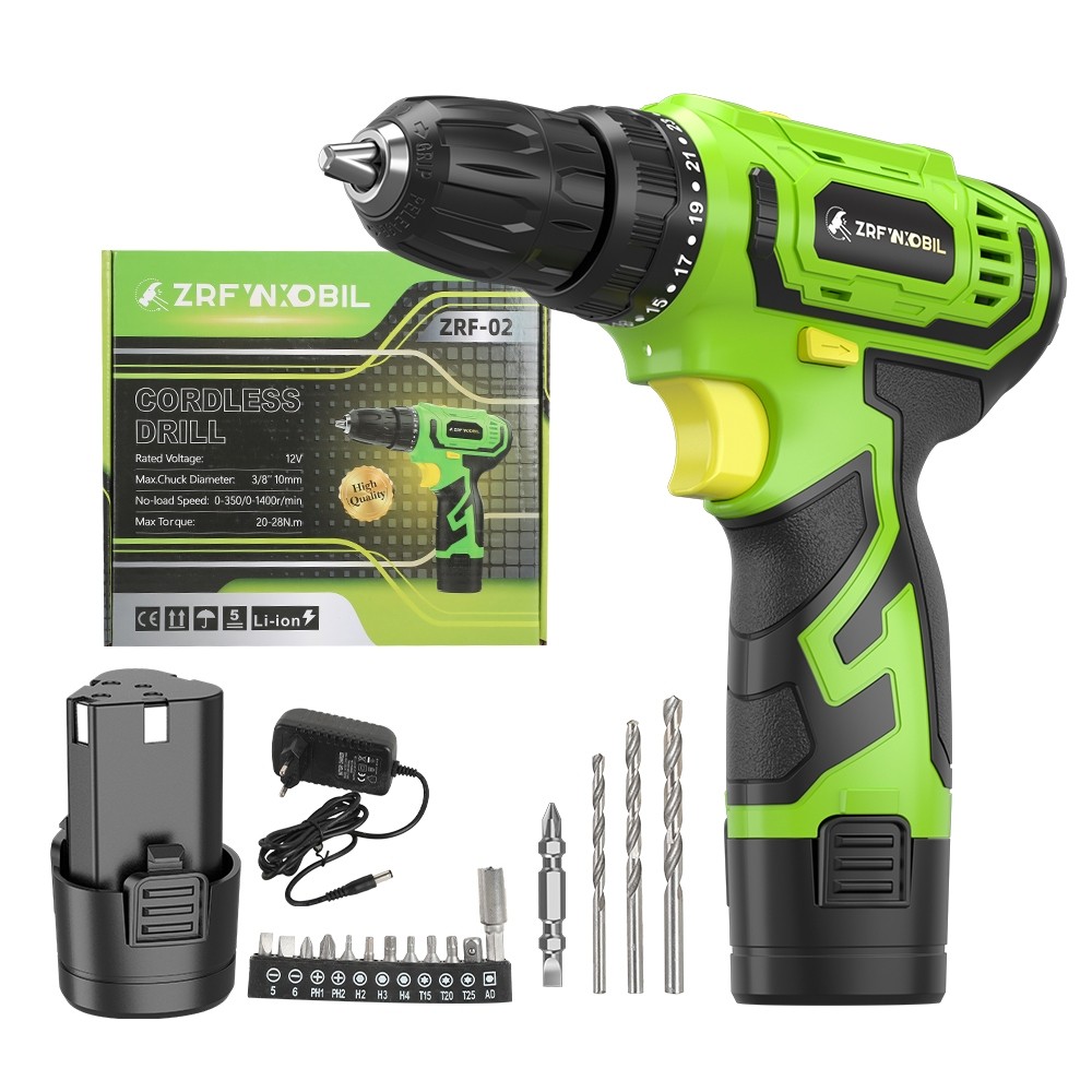 Furadeira Parafusadeira Sem Fio 3/8" 12V Bateria 1300mAh Recarga Rápida 1HoraTorque 28N.m em Oferta na Shopee