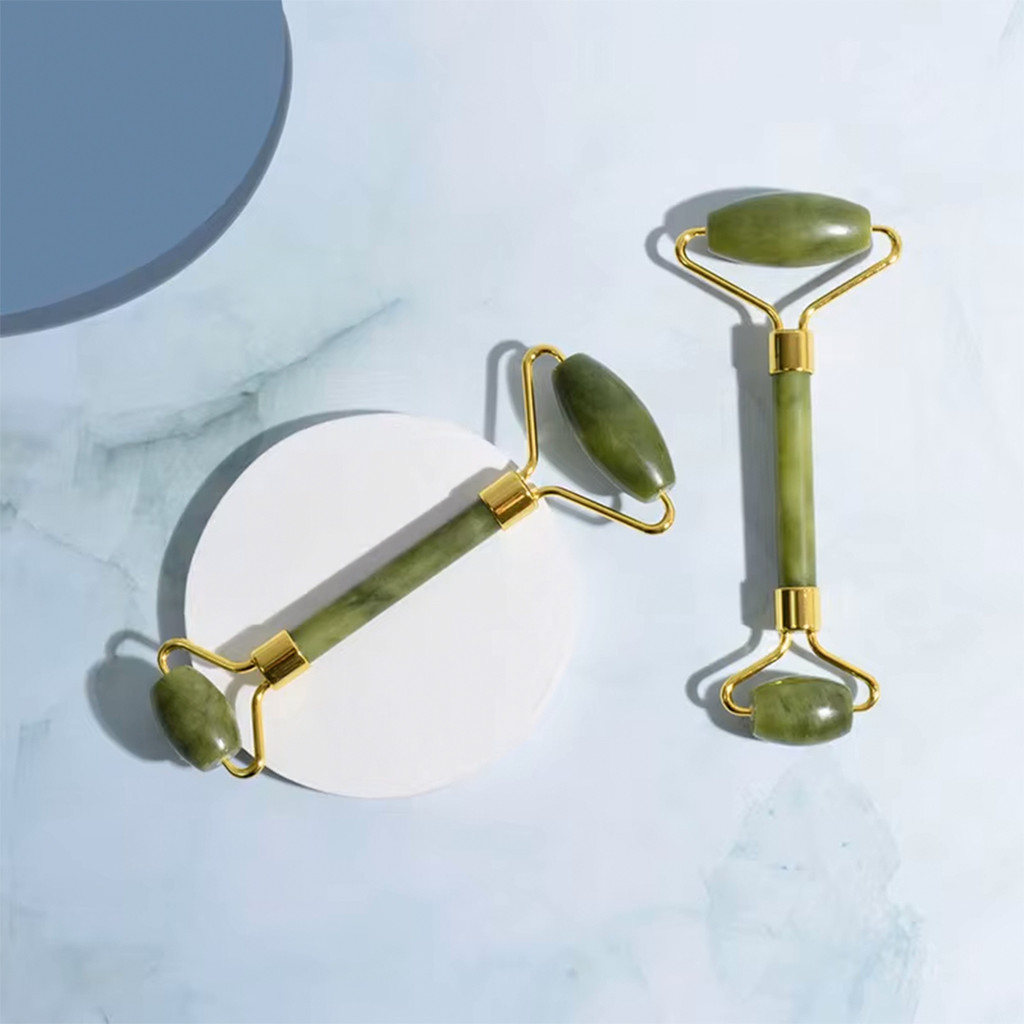 Kit 12 Rolo Massageador Facial Pedra De Jade Rejuvenescedor