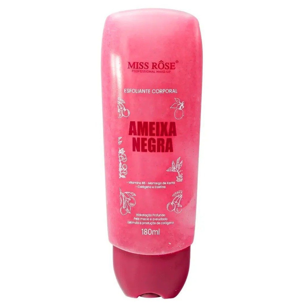Esfoliante Corporal Miss Rose Ameixa Negra 180 ml MR 100/E
