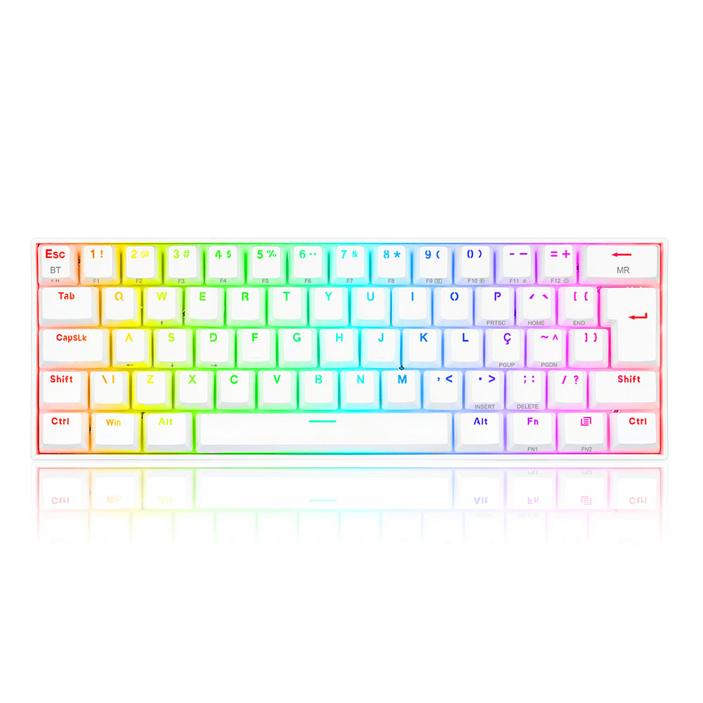 TECLADO MECANICO GAMER DRACONIC PRO RGB WIRELESS SWITCH BLUE REDRAGON K530W-RGB-PRO BRANCO