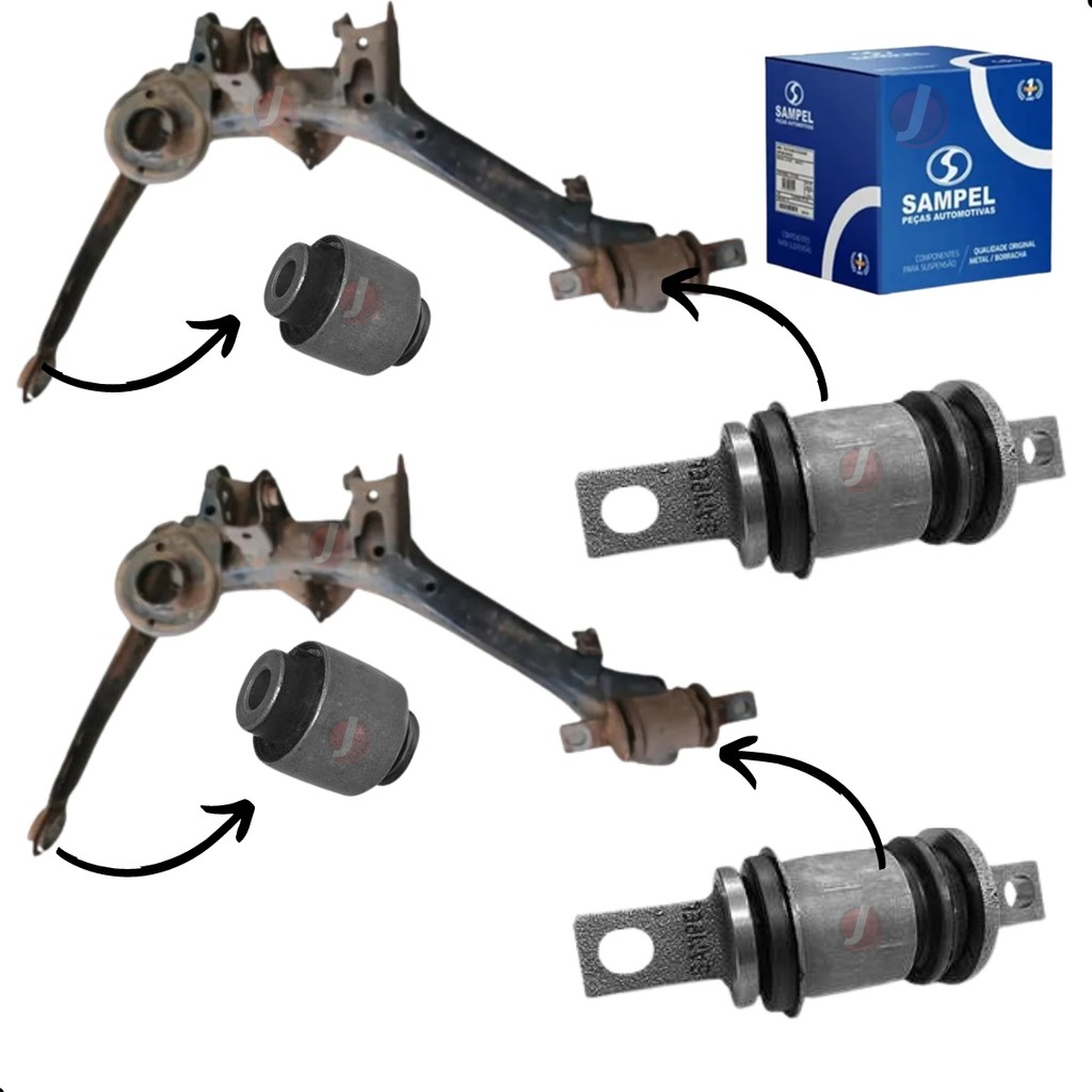 Kit 4 Bucha Braço Facão Oscilante Sampel Civic G8 G9 07 a 16