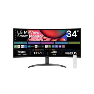 Monitor LG Myview Smart 34SR60QC-B Tela Curva 34" QuadHD 2K 21:9 WebOS Air Play Screen Share Bluetooth ThinQ Home em Oferta na Shopee