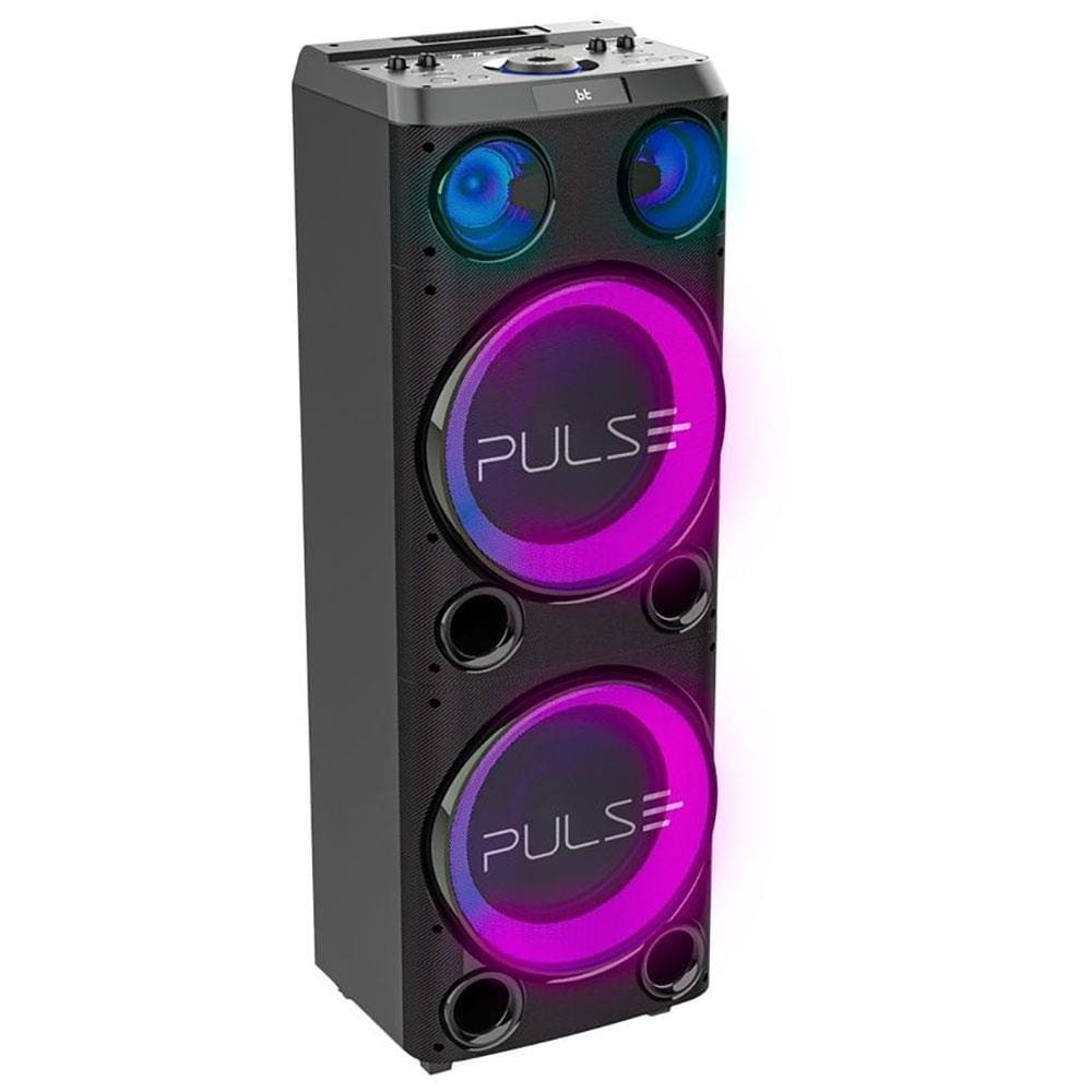 Torre de Som Pulse Double SP508 com Bluetooth, USB e Iluminação LED - 2300W - Audio