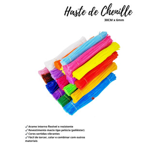Haste de Chenille 30cm – 10 Unid. Arame Flexível Artesanato. em Oferta na Shopee