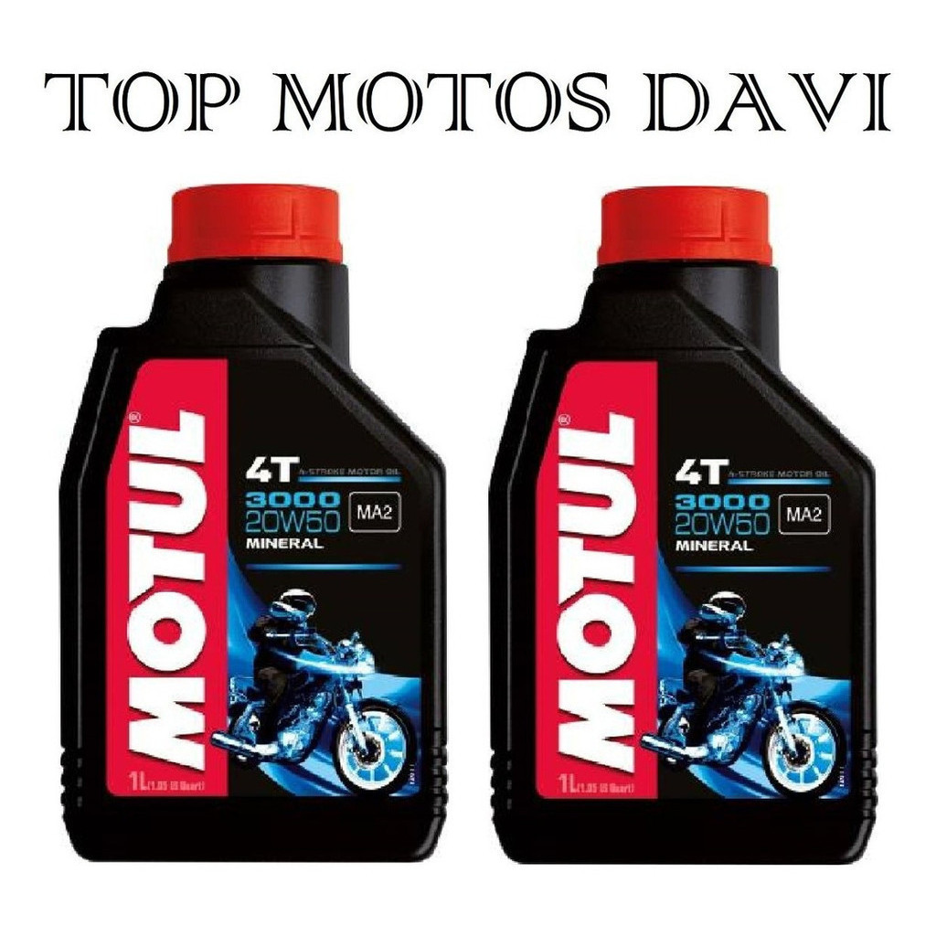 Troca 2 Óleo Motor Moto Motul 3000 20w 50 Comet 250 650