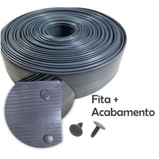 Fechamento Portão Cinza 50m X 10cm+50 Arrebite P/Acabamento em Oferta na Shopee