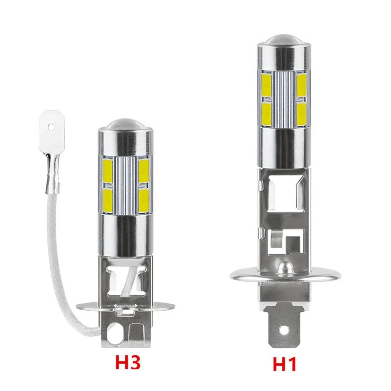 2 Pçs Mini Canbus LED Farol De Luz Do Carro 7000-8000K 240LM H1 H3 10SMD 5630 T10 BA9S Lâmpada Luzes De Nevoeiro Acessór