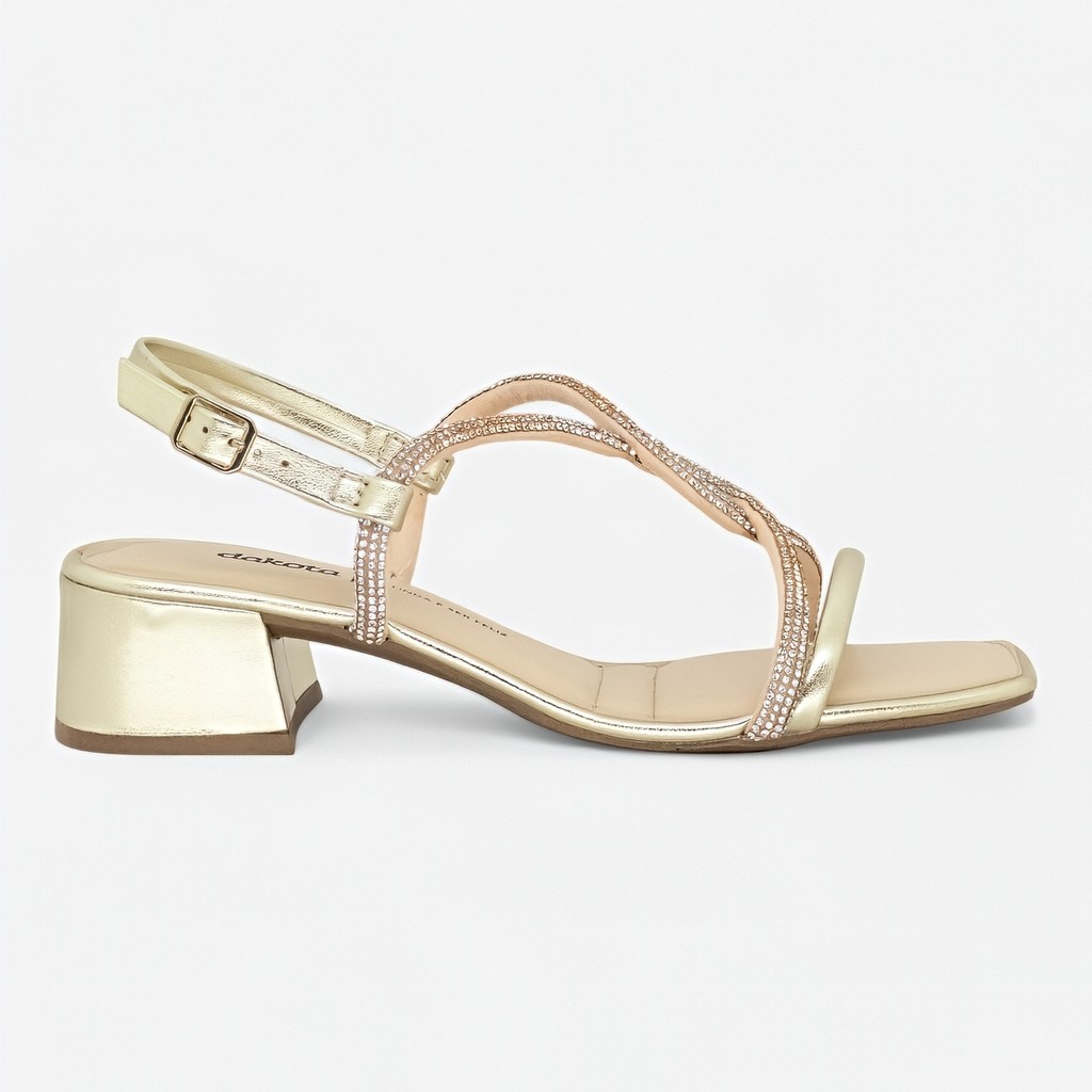 Sandalia Dakota Salto Bloco Conforto Feminina Tiras Brilho Original em Oferta na Shopee