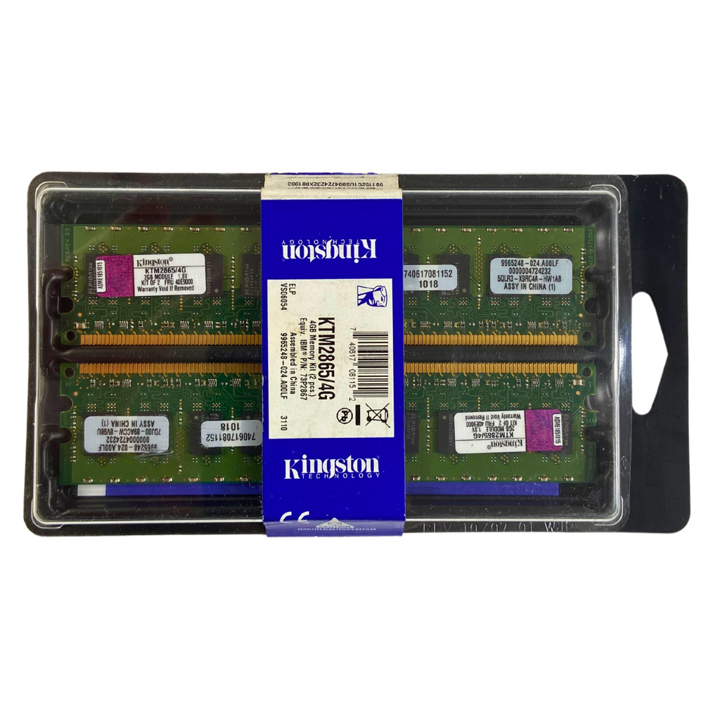 Memória RAM 4GB 2 Kingston KTM2865/4G