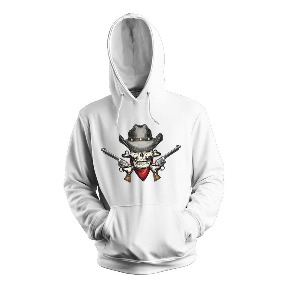 Blusa Frio Moletom Flanelado Capuz Estampa Cowboy Faroeste