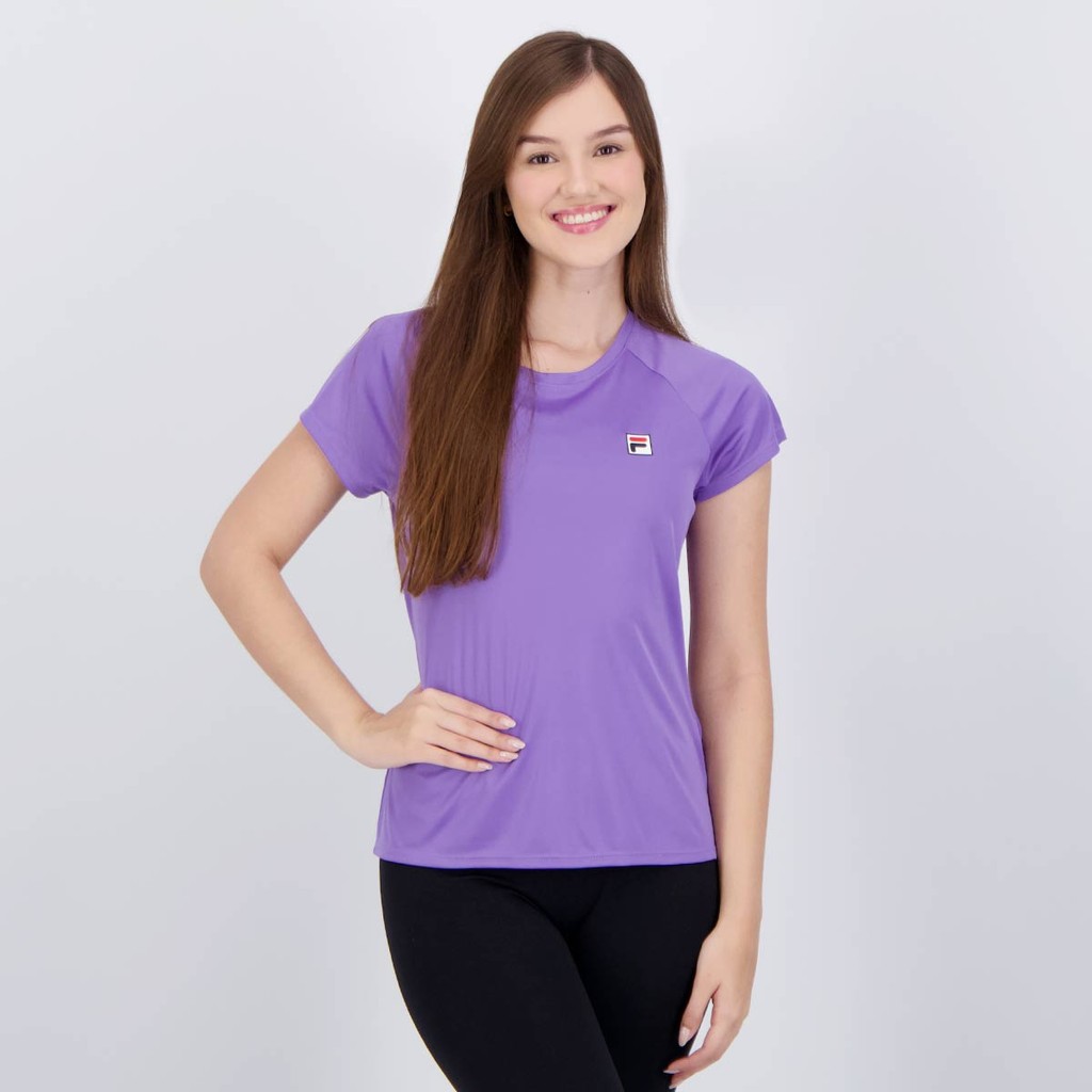 Camiseta Fila Tennis Basic Feminina Lilás - Sports & Outdoors