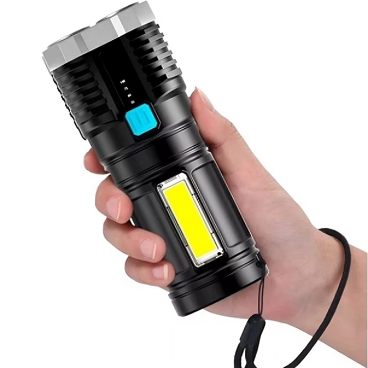 Lanterna MAIS forte do mundo Led Potente  4 Recarregável Usb Portátil Ultra Brilhante Envio Imediato em Oferta na Shopee