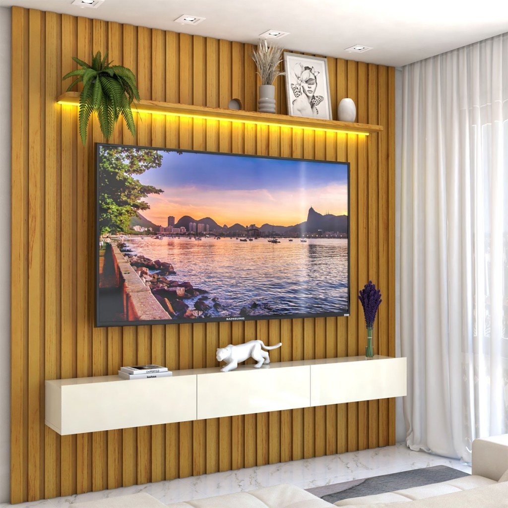 Painel para TV Até 85 Polegadas Imperial 3 Gavetas Ripado 100% Mdf em Oferta na Shopee