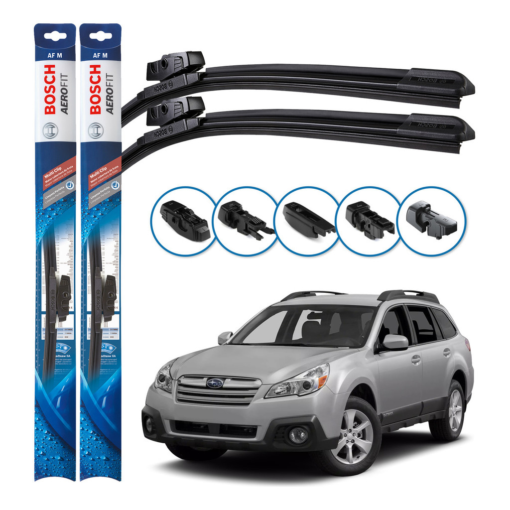 Par de Palhetas Limpador Parabrisa Multiclip Original Bosch Subaru Outback 2009 A 2015
