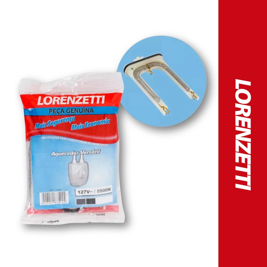 Resistência Aquecedor Versátil 127V 5500W Lorenzetti