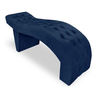 Maca Estofada Capitonê Clínica Salão Estética Suede Eduarda Cor:azul Marinho em Oferta na Shopee