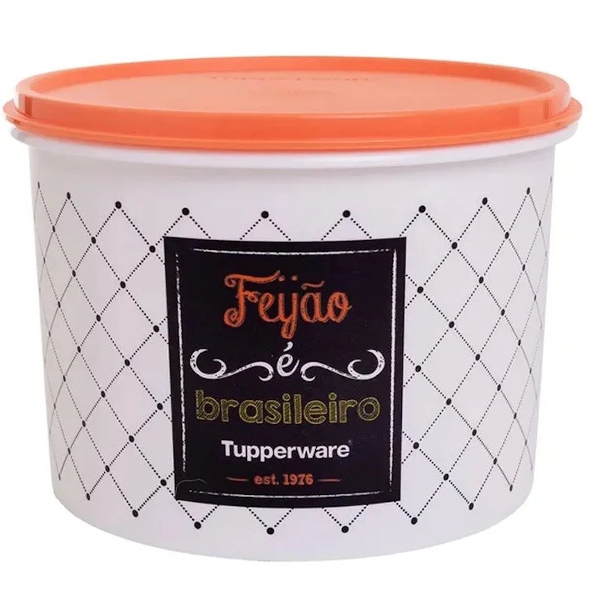 Tupperware Caixa Feijão 2kg Bistrô Original Porta Mantimentos Pote Vasilha Tampa Hermética Tapoer Tapuer Tapauer