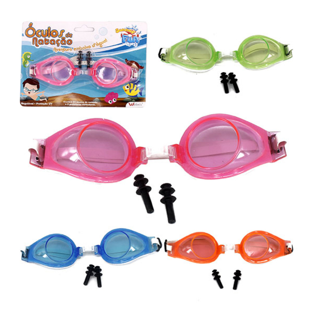 Kit 20 a 50 Óculos Natação Mergulho Infantil Com Protetor Piscina Aniversário Revenda 20  Unidades Até 50 Unidades