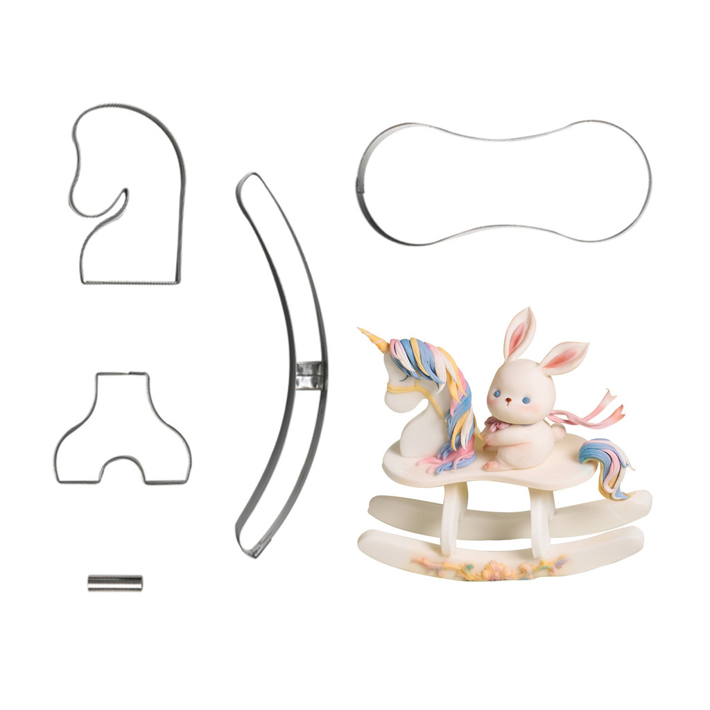 Molde de Aço Inoxidável KALAIEN para Decoração de Bolo de Fondant, Molde de Corte para Decoração de Bolo de Fondant, Fer