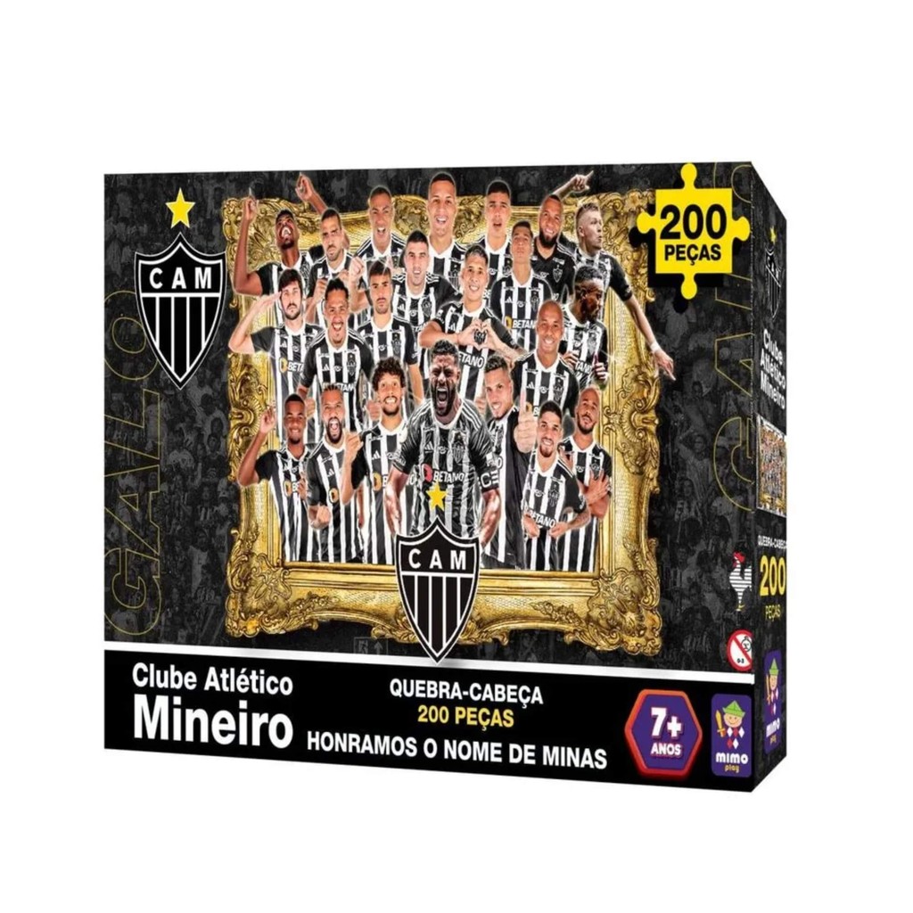 Quebra-Cabeça Puzzle Coleção Futebol Atlético Mineiro 200 Peças Mimo Toys - 2569 em Oferta na Shopee