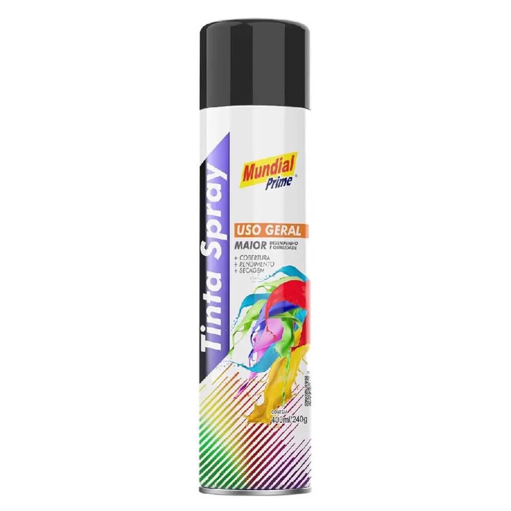 Tinta Spray Semi Brilho preto 400ml AE0100152 Mundial Prime