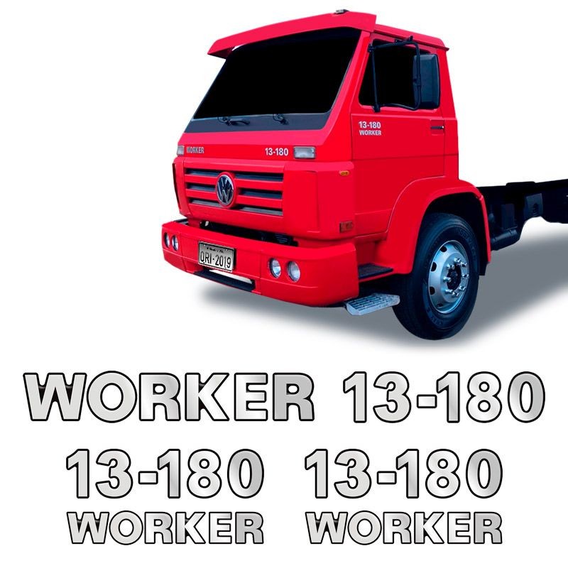 Emblemas 13-180 Worker Adesivo Volkswagen Caminhão Cromado em Oferta na Shopee