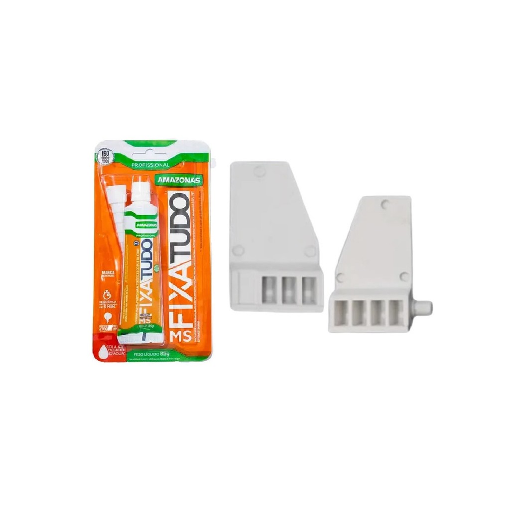 Kit Dobradiça Tampa Movel Lavadora Brastemp Consul Com Cola