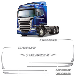 Kit Faixa Scania Streamline 2014 Adesivos Cinza Completo em Oferta na Shopee