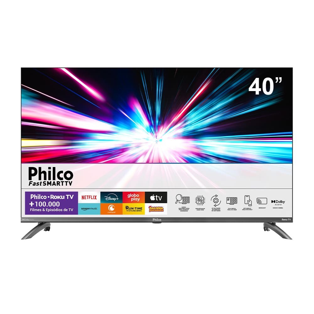 Smart TV 40 Philco Full HD LED PTV40M9GR2CGB com Sistema Operacional Roku TV - Home Appliances