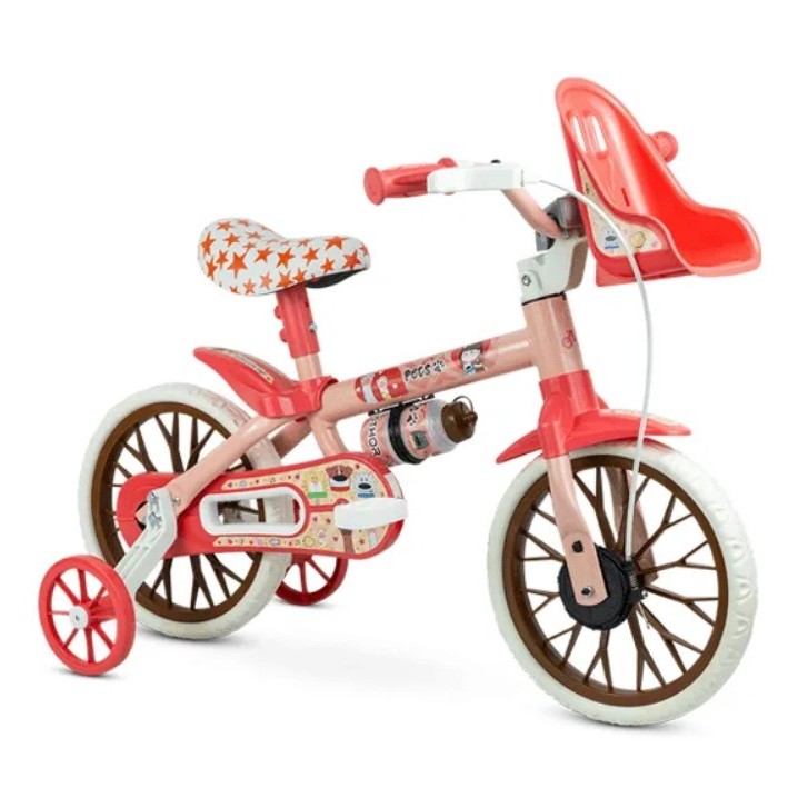Bicicleta Infantil PETS Aro 12 Nathor Criança Feminino Rodas - Sports & Outdoors