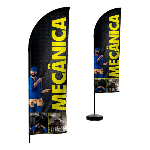 Wind Banner Mecânica Fly Flag 2 Mts Dupla Face Apenas Tecido