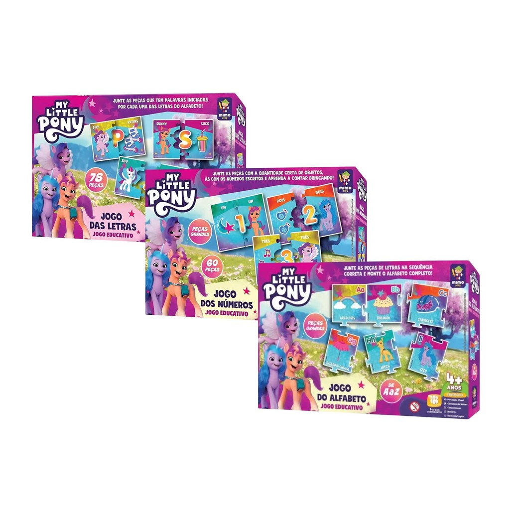 Jogo Infantil Educativo Unitário My Little Pony Mimo Toys em Oferta na Shopee