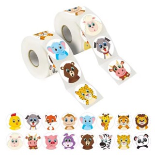 Animais Adesivos  Etiqueta 100 unid Fazendinha e Safari 2,5 cm em Oferta na Shopee