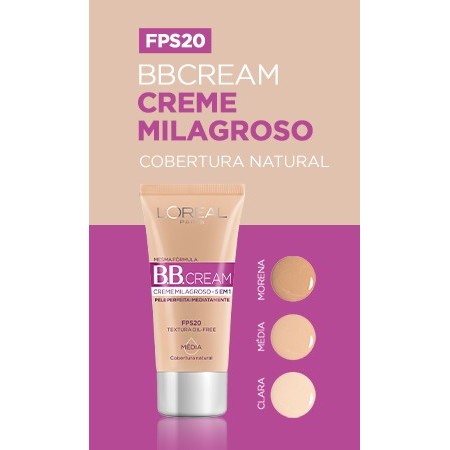 Base BB Cream Creme Milagroso 5 em 1 - L'Oréal Paris