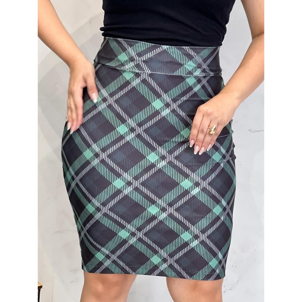 Saia Midi Lápis Social Feminina Tecido Suplex Social Casual Secretária Formal Moda Evangélica em Oferta na Shopee