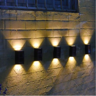Kit 2-8 Luminária De Parede Led Arandela Solar com 2 Focos Externa À Prova D'Água - XTRAD