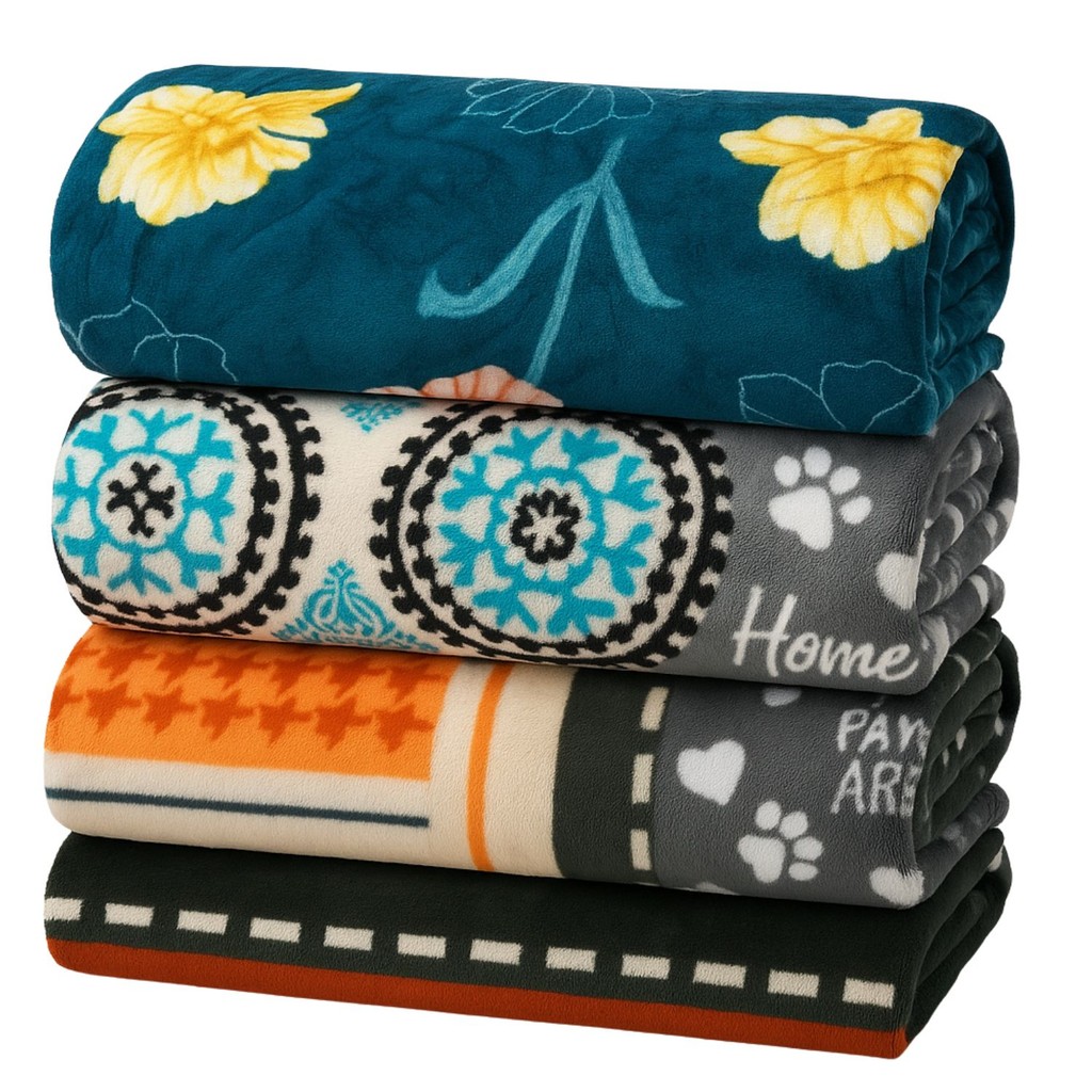 Kit 10 Mantas Estampada e Lisas Diversas 2,00mt X 1,80mt