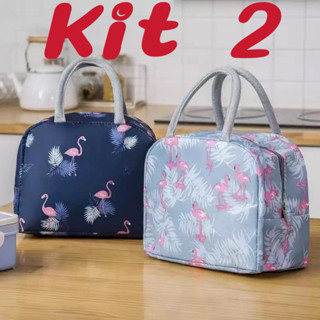 Kit 2 Bolsa Térmica Portátil Com Isolamento Térmico De Desenho em Oferta na Shopee