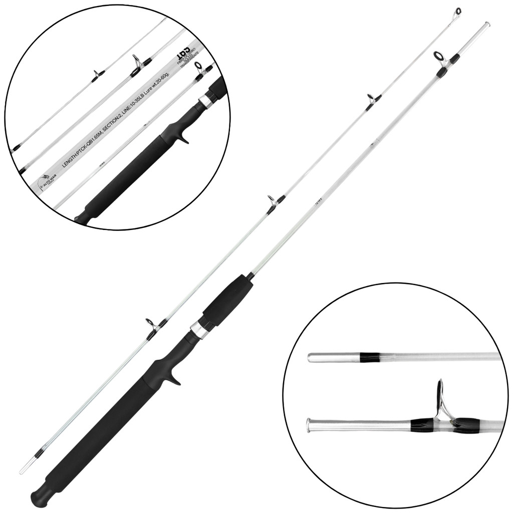 Vara De Pesca 1.65m P/ Carretilha 2P 35Lbs Ação Média Fibra De Vidro Maciça Leve Barata Resistente em Oferta na Shopee